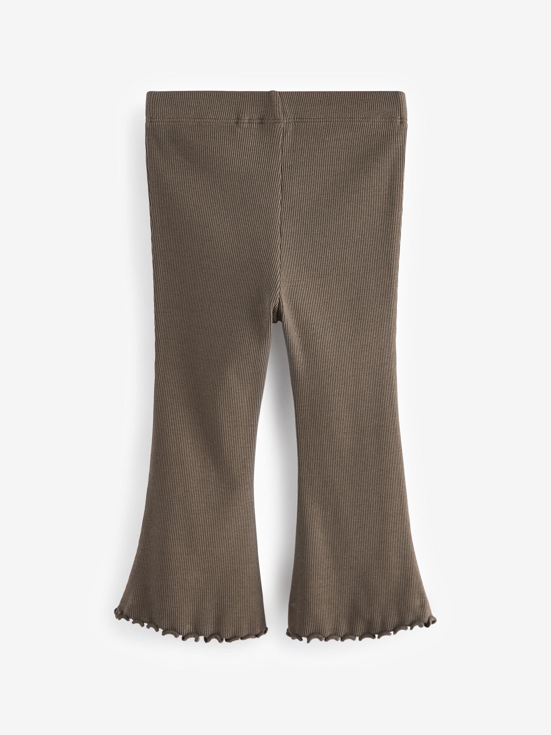 Khaki Green Rib Flare Leggings (3mths-7yrs) image 2