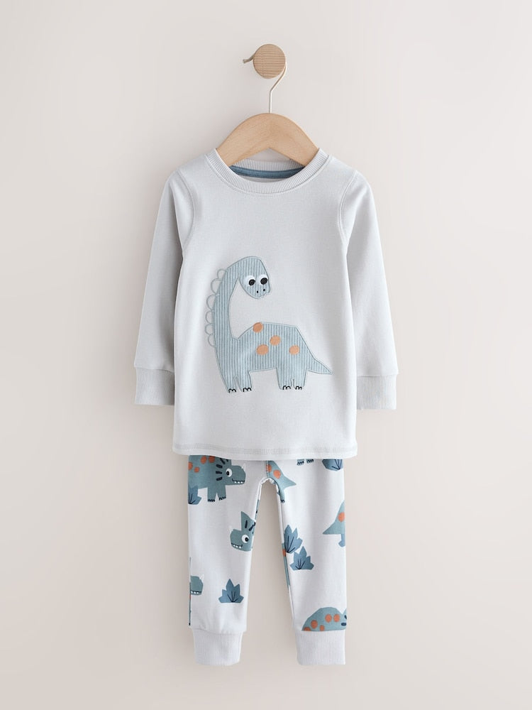 Navy/Grey Dinosaur Snuggle Pyjamas 3 Pack (9mths-8yrs)