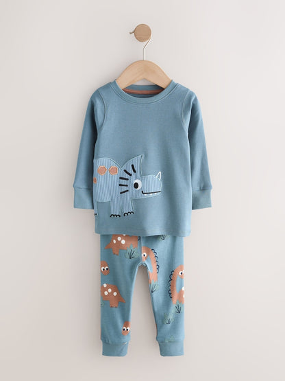 Navy/Grey Dinosaur Snuggle Pyjamas 3 Pack (9mths-8yrs)