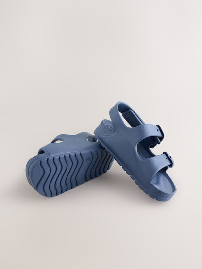 Navy Double Buckle Ankle Strap EVA Sandals Immediate