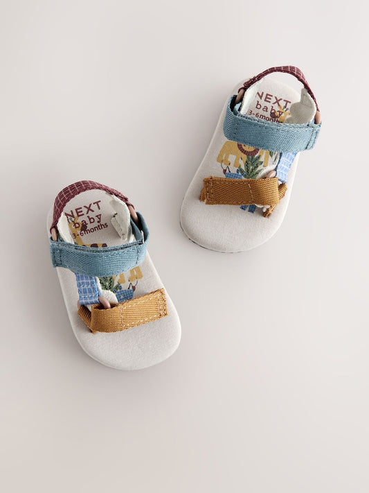 Neutral Safari Baby Trekker Sandals Immediate