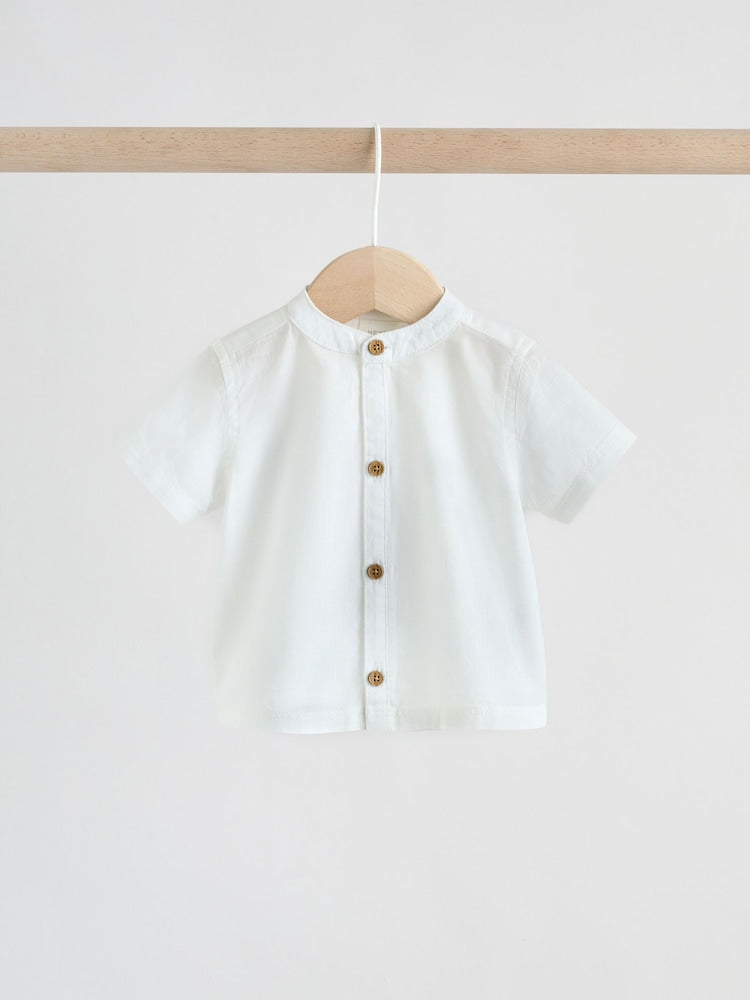 Neutral Woven Waistcoat, Shirt and Shorts Baby Set 3 Piece Immediate