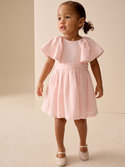 Pale Pink Angel Sleeve Prom Dress (3mths-8yrs)