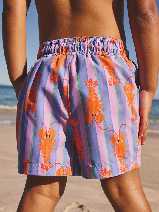 Pink/Lilac Printed Swim Shorts Immediate