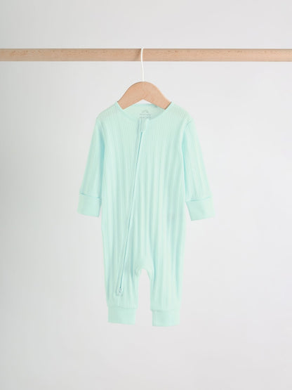 Pink/Yellow Baby Sleepsuits 3 Pack (0mths-3yrs)