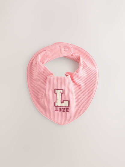 Pink 4 Piece Baby Beanies And Dibble Bibs Set (0-18mths)
