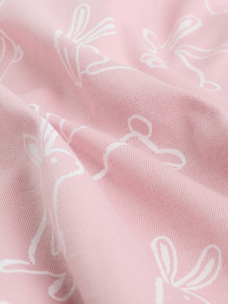 Pink Bunny Two Way Zip Baby Sleepsuits 3 Pack Immediate