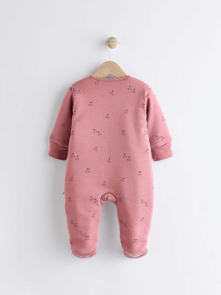 Pink Cherry 2.5 TOG Wadded Baby Sleepsuit