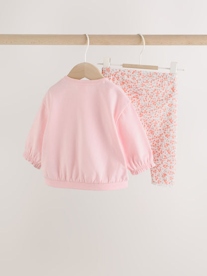 Pink Duck Sweat Top and Leggings Set Immediate