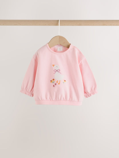 Pink Duck Sweat Top and Leggings Set Immediate