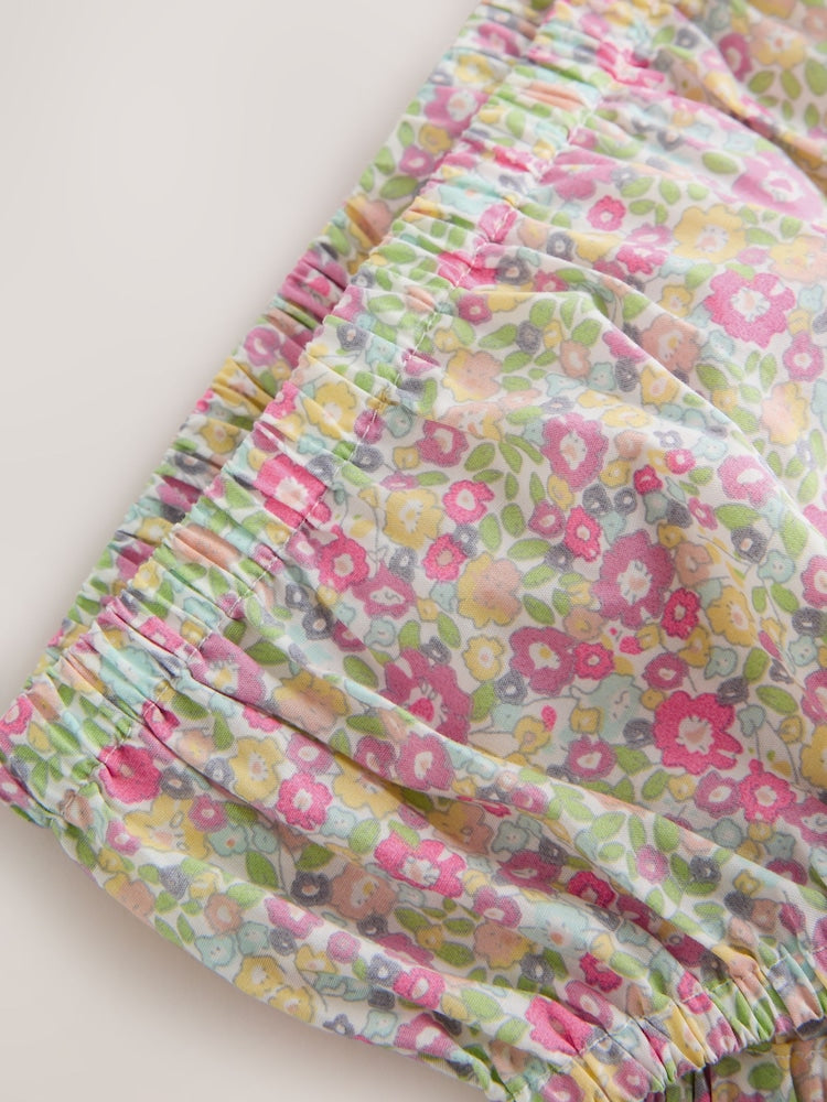 Pink Floral Woven Baby Dress and Knickers Set 2 Piece (0mths-2yrs)