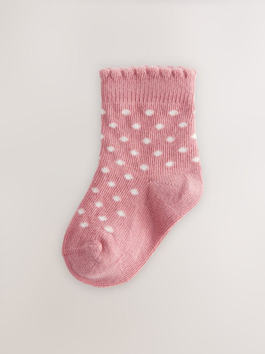 Pink Heart Stripe Baby Socks 5 Pack Immediate