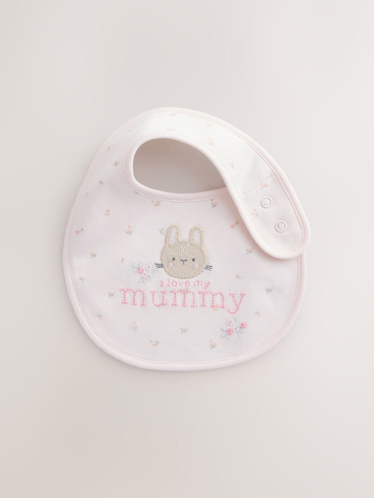 Pink Mummy/Daddy Family Baby Bibs 2 Pack