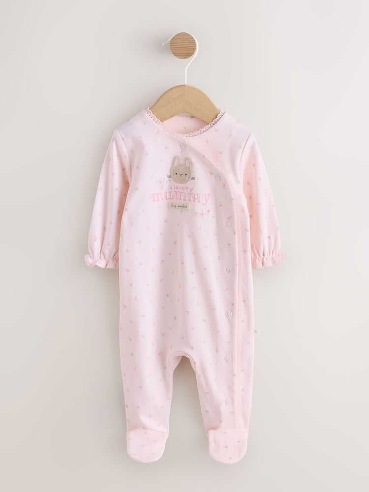 Pink Mummy Family Baby Sleepsuit Immediate