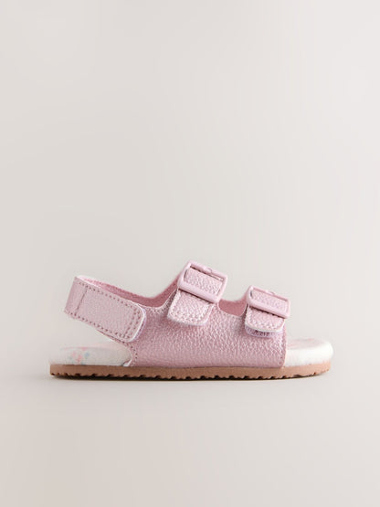 Pink Shimmer Touch and Fasten Baby Sandals Immediate