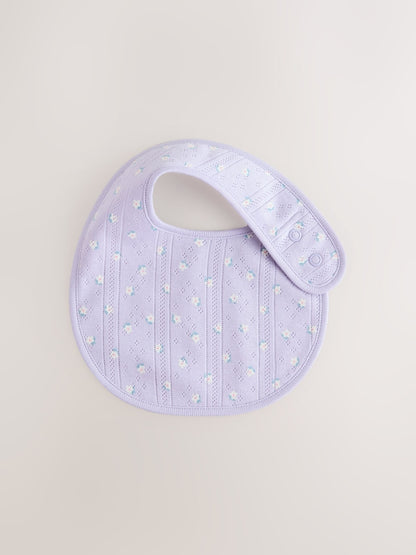 Purple Baby Bibs 5 Pack