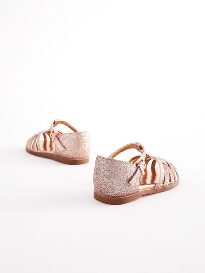 Pink Glitter Fisherman Occasion Sandals image 3
