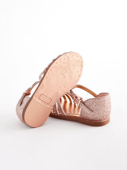 Pink Glitter Fisherman Occasion Sandals image 5