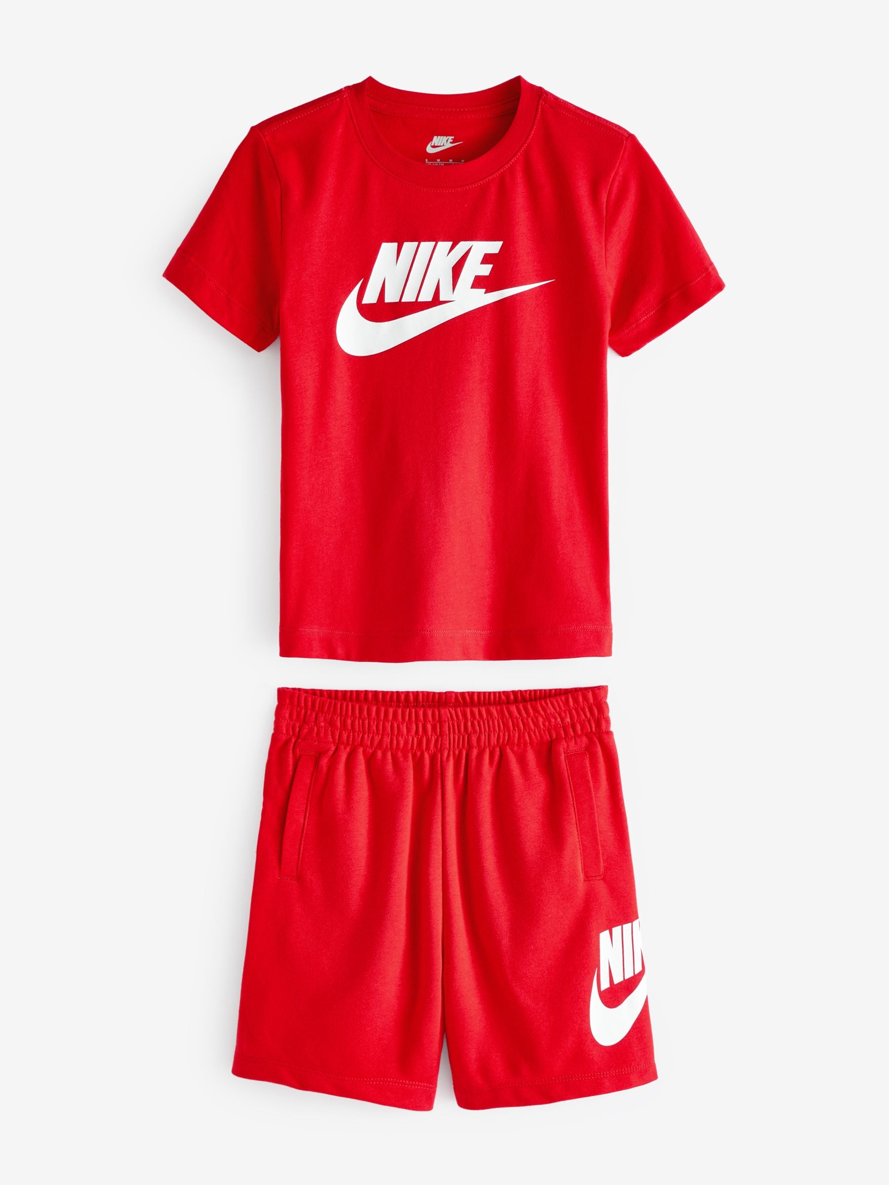Nike Red Club T-Shirt and Shorts Set image 2