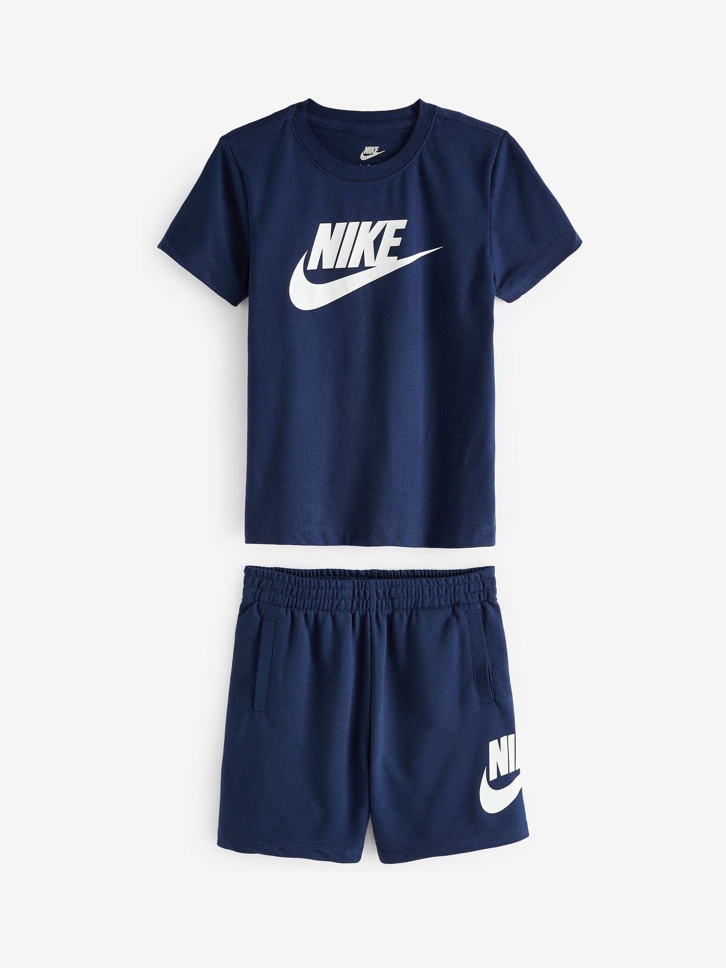 Nike Navy Club T-Shirt and Shorts Set image 2