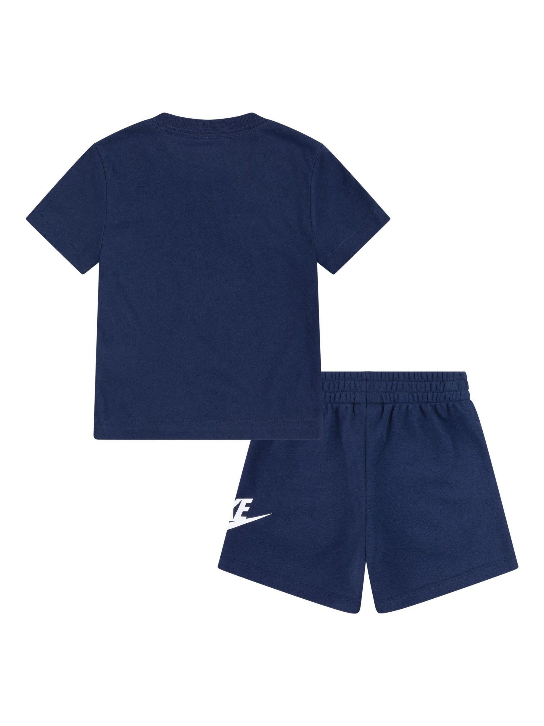 Nike Navy Club T-Shirt and Shorts Set image 4