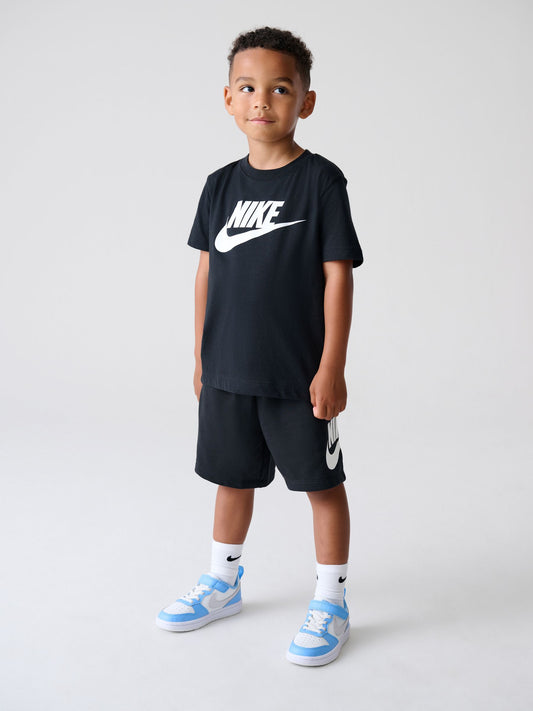 Nike Black Club T-Shirt and Shorts Set image 1