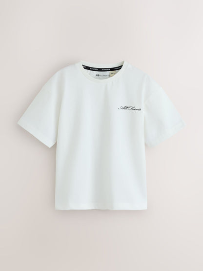 Dsiney Kidz - smALLSAINTS Black/White Script Crew Neck Relaxed T-Shirts 3 Pack image 2