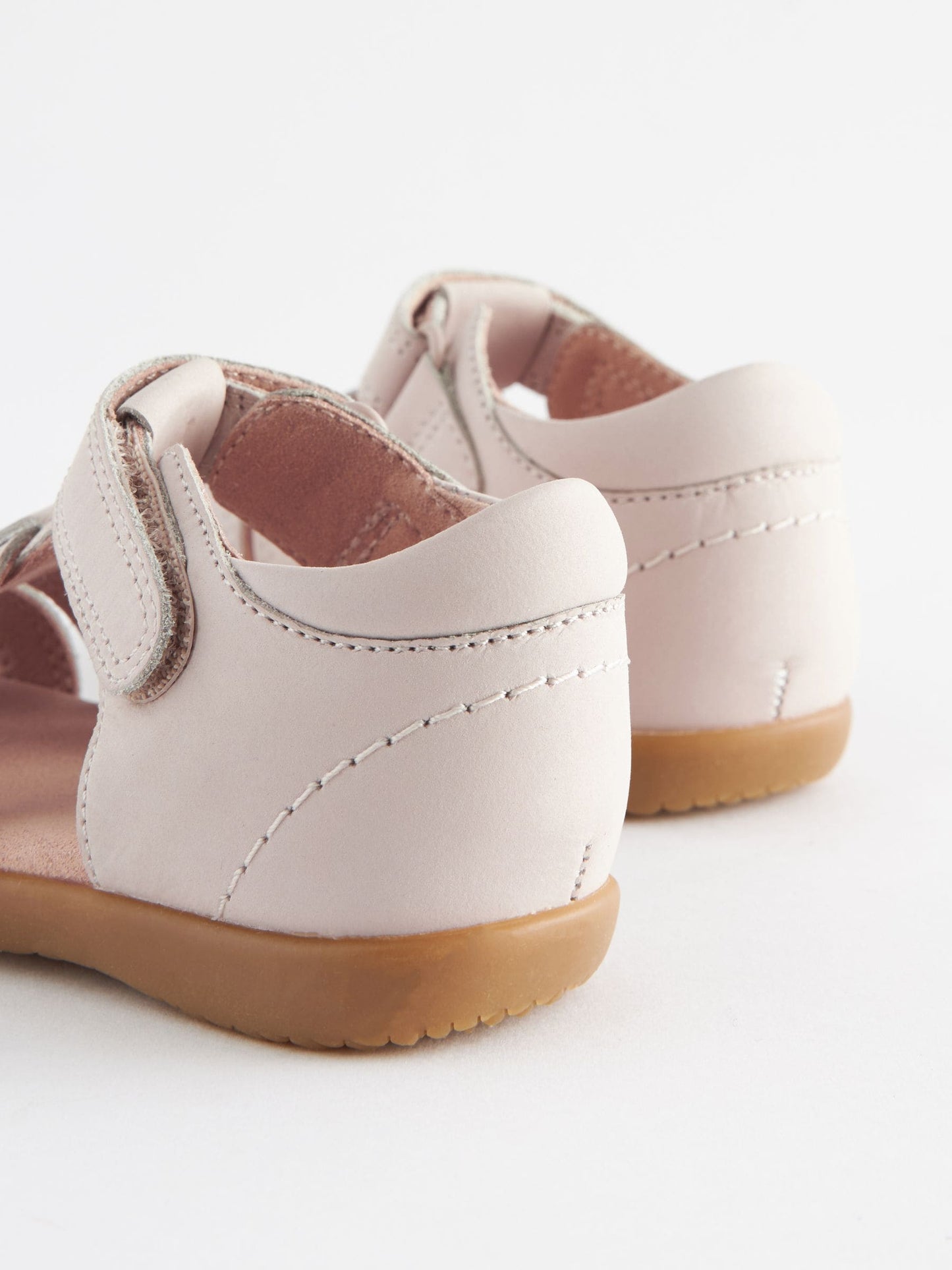 Stone Wide Fit (G) Baby Touch Fastening Leather First Walker Sandals image 3