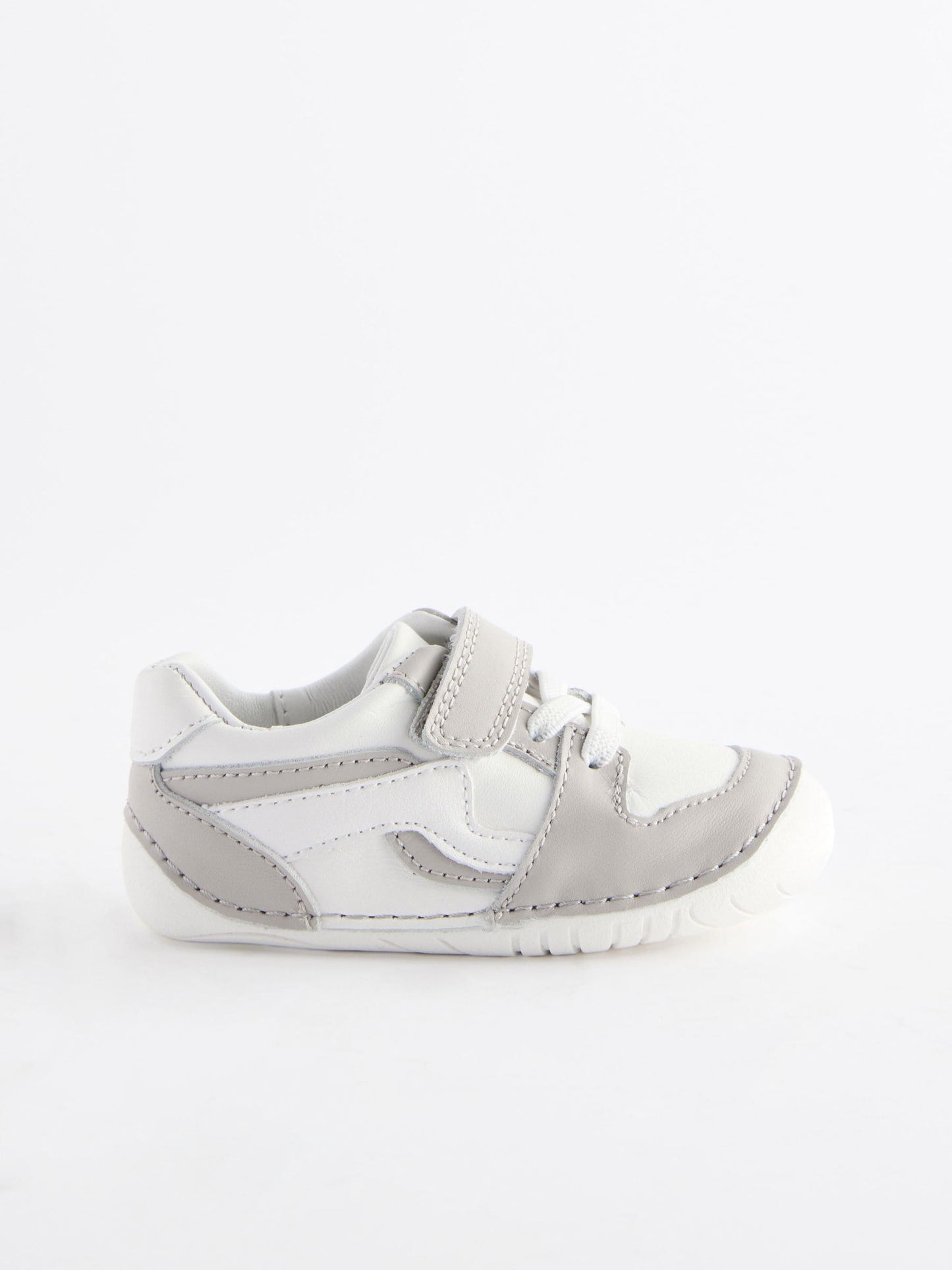 White/Neutral Standard Fit (F) Crawler Shoes image 3