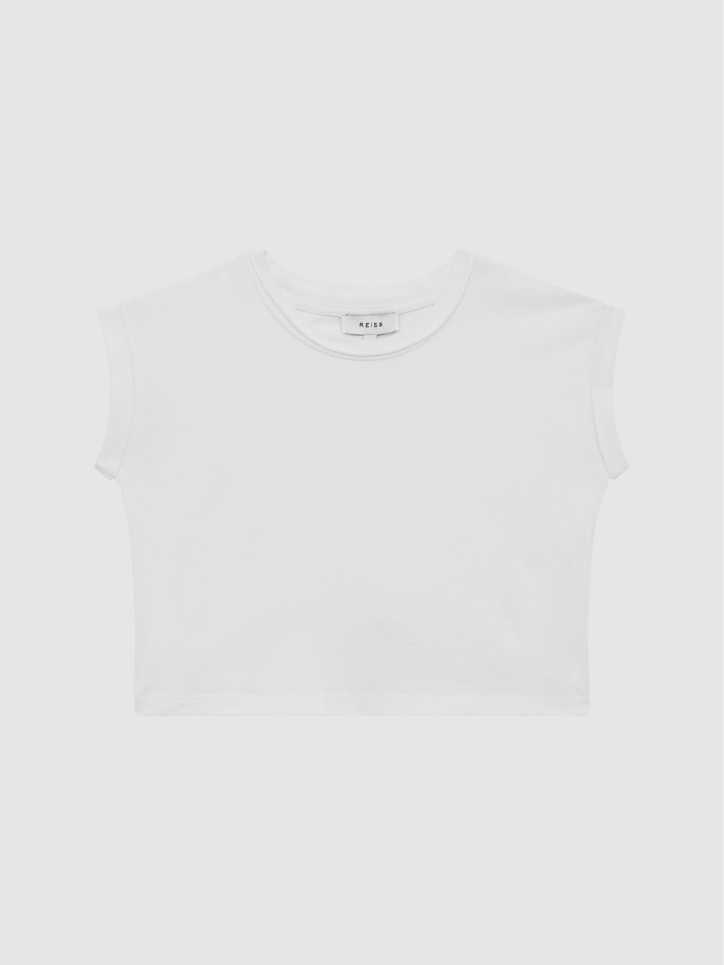 Dsiney Kidz - Reiss White Terry 4-9 yrs Cotton Crew Neck Crop Top image 2