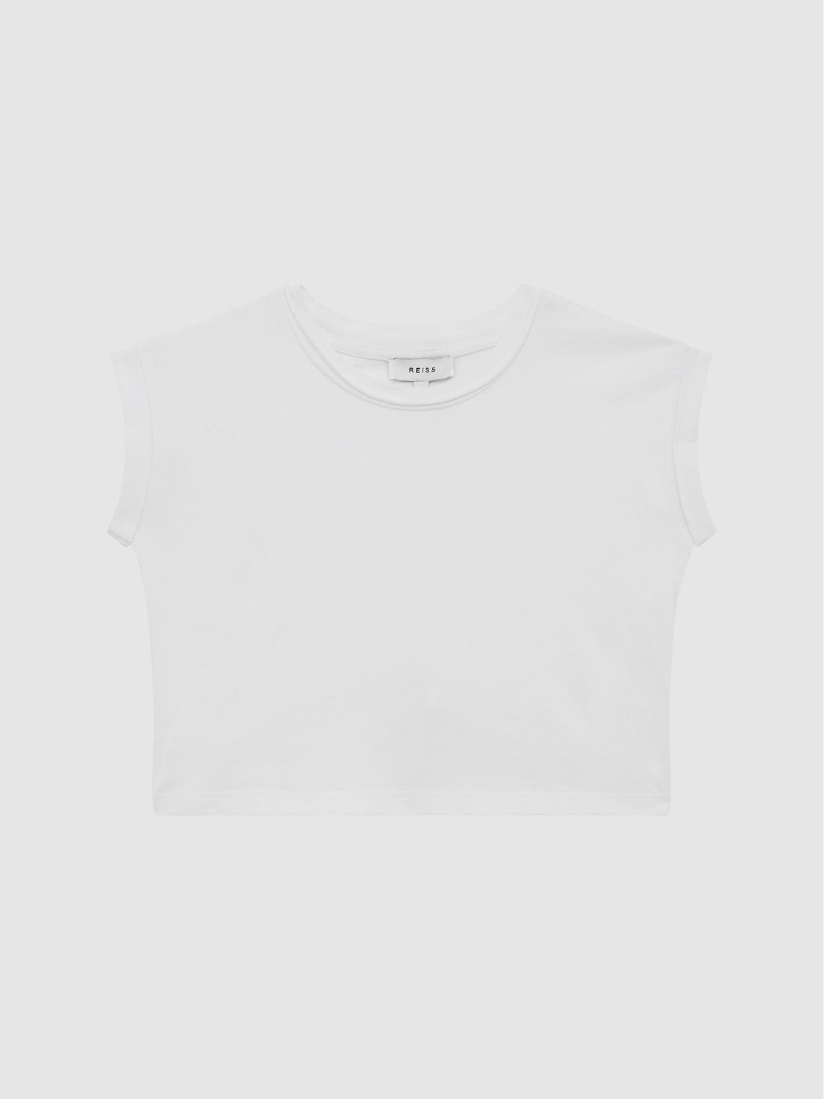 Dsiney Kidz - Reiss White Terry 4-9 yrs Cotton Crew Neck Crop Top image 2