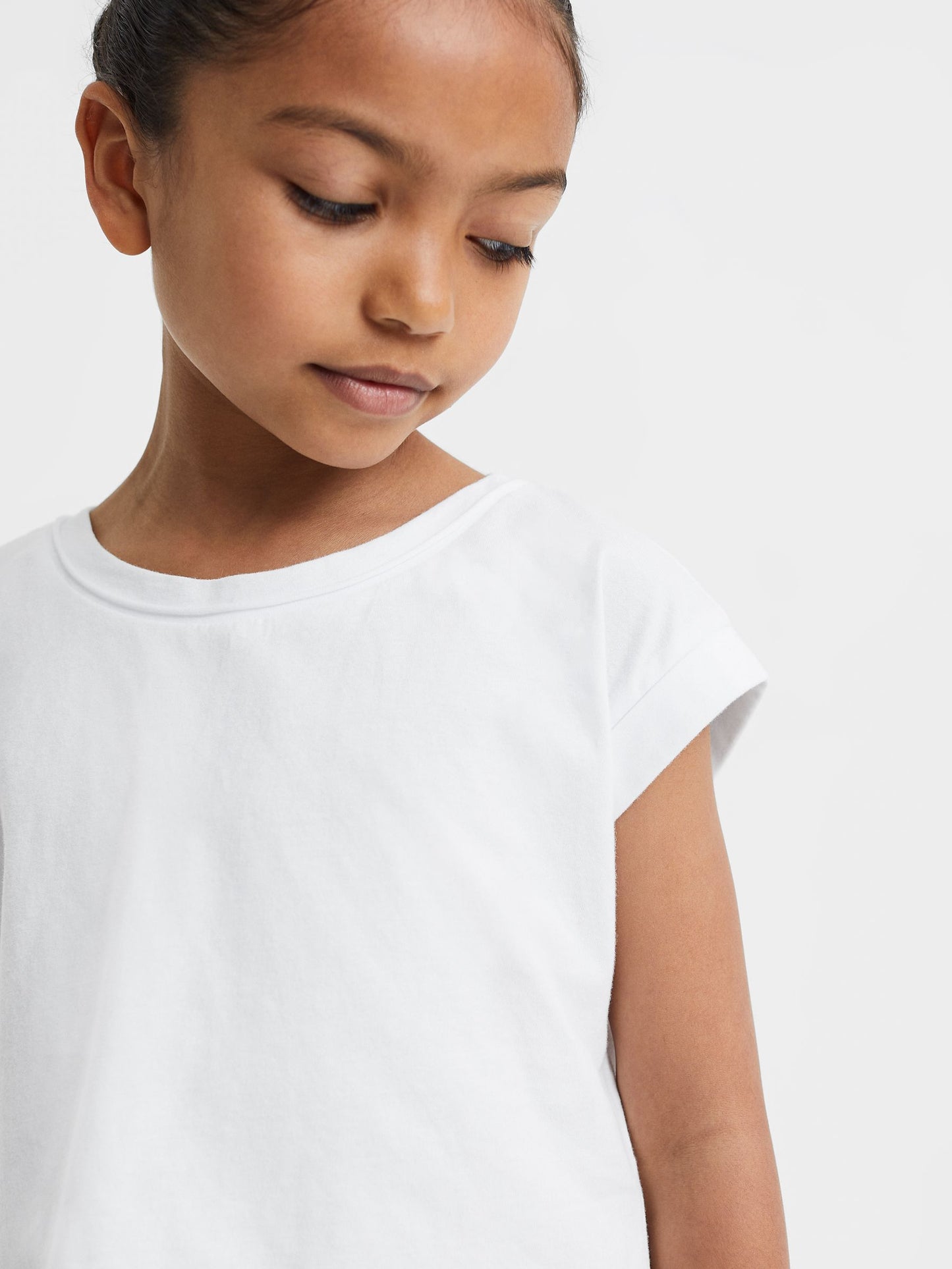 Dsiney Kidz - Reiss White Terry 4-9 yrs Cotton Crew Neck Crop Top image 4