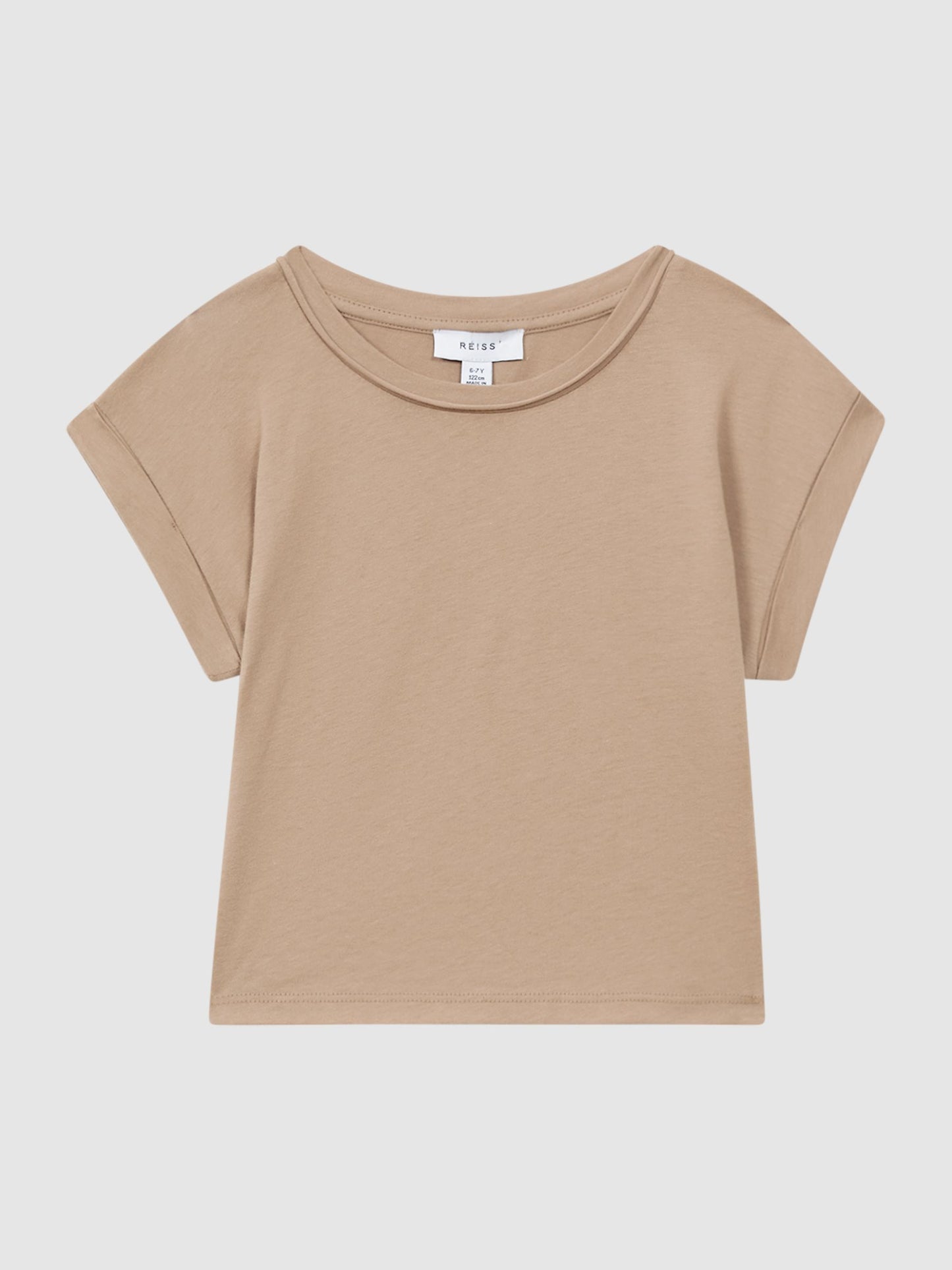 Dsiney Kidz - Reiss Camel Terry 9-13 yrs Cotton Crew Neck Crop Top image 2