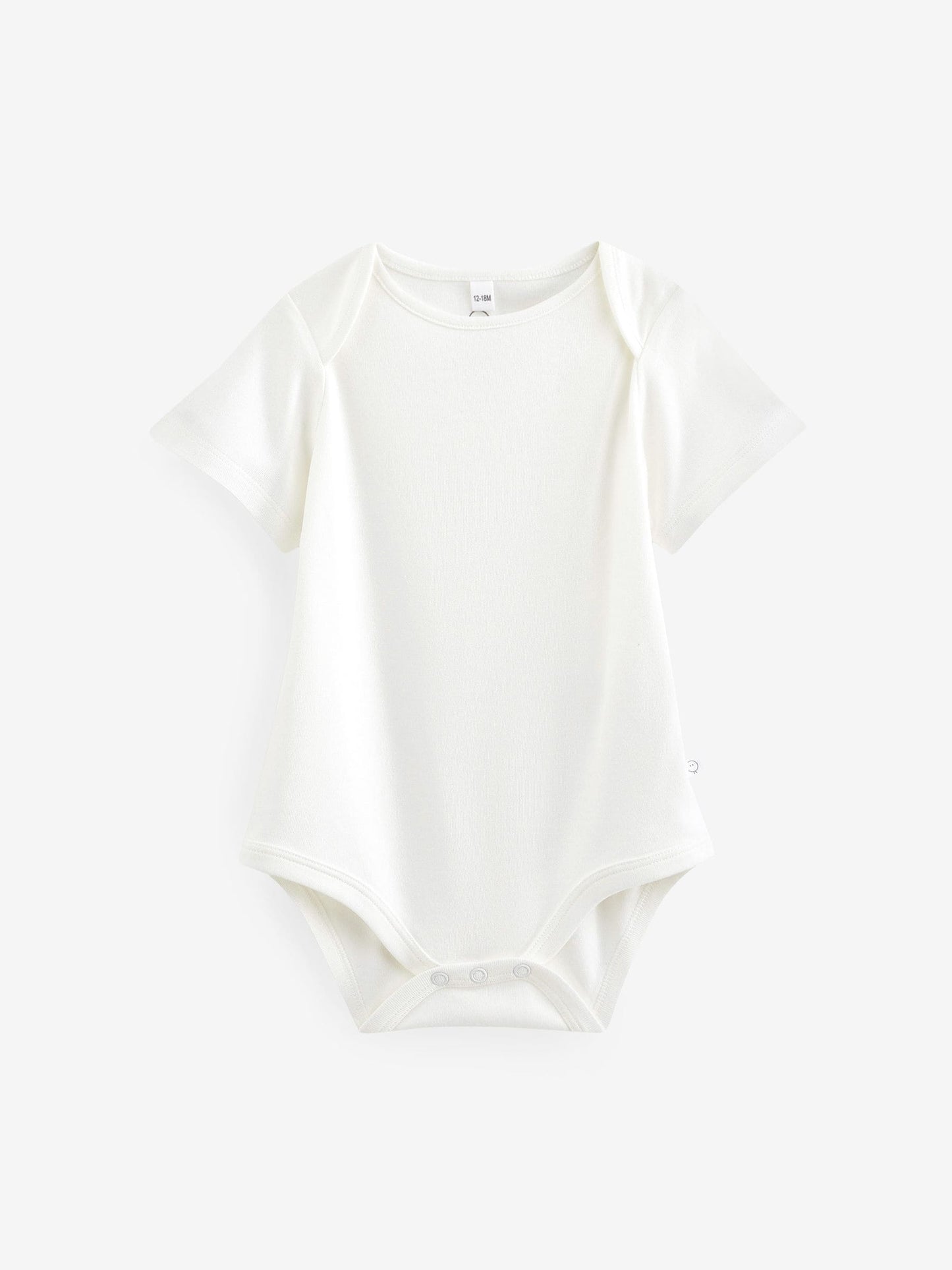 MORI White Short Sleeve Envelope Neckline Bodysuit image 1