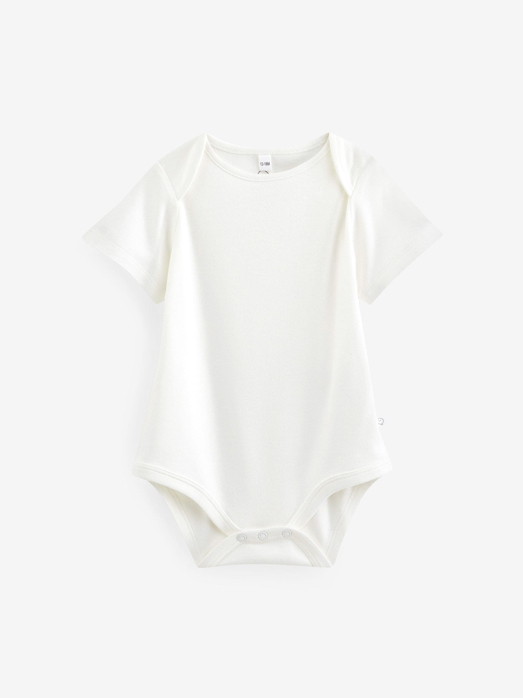 MORI White Short Sleeve Envelope Neckline Bodysuit image 1