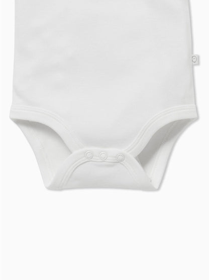 MORI White Short Sleeve Envelope Neckline Bodysuit image 3