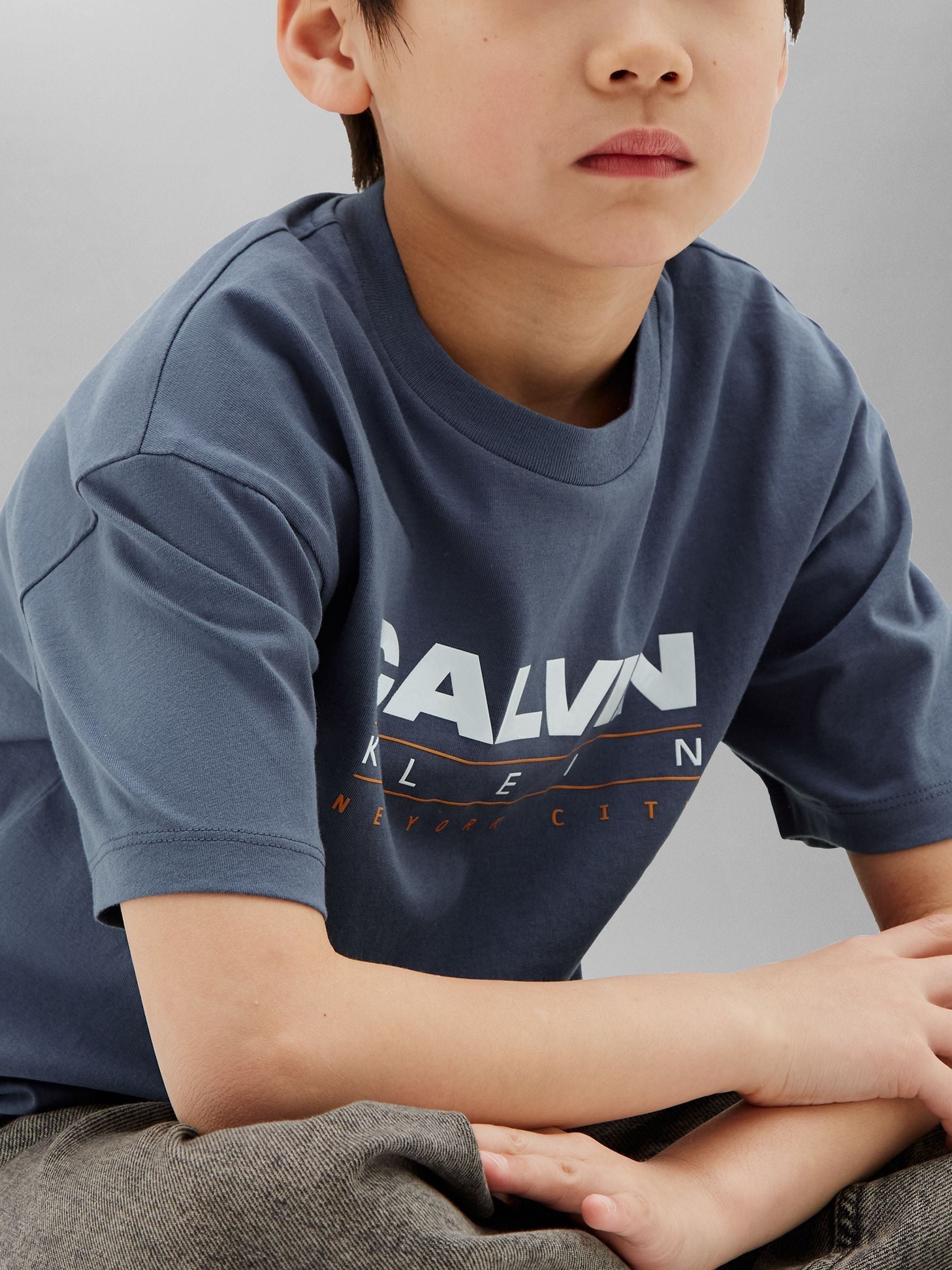 Calvin Klein Jeans Blue Kids' Logo T-Shirt image 3