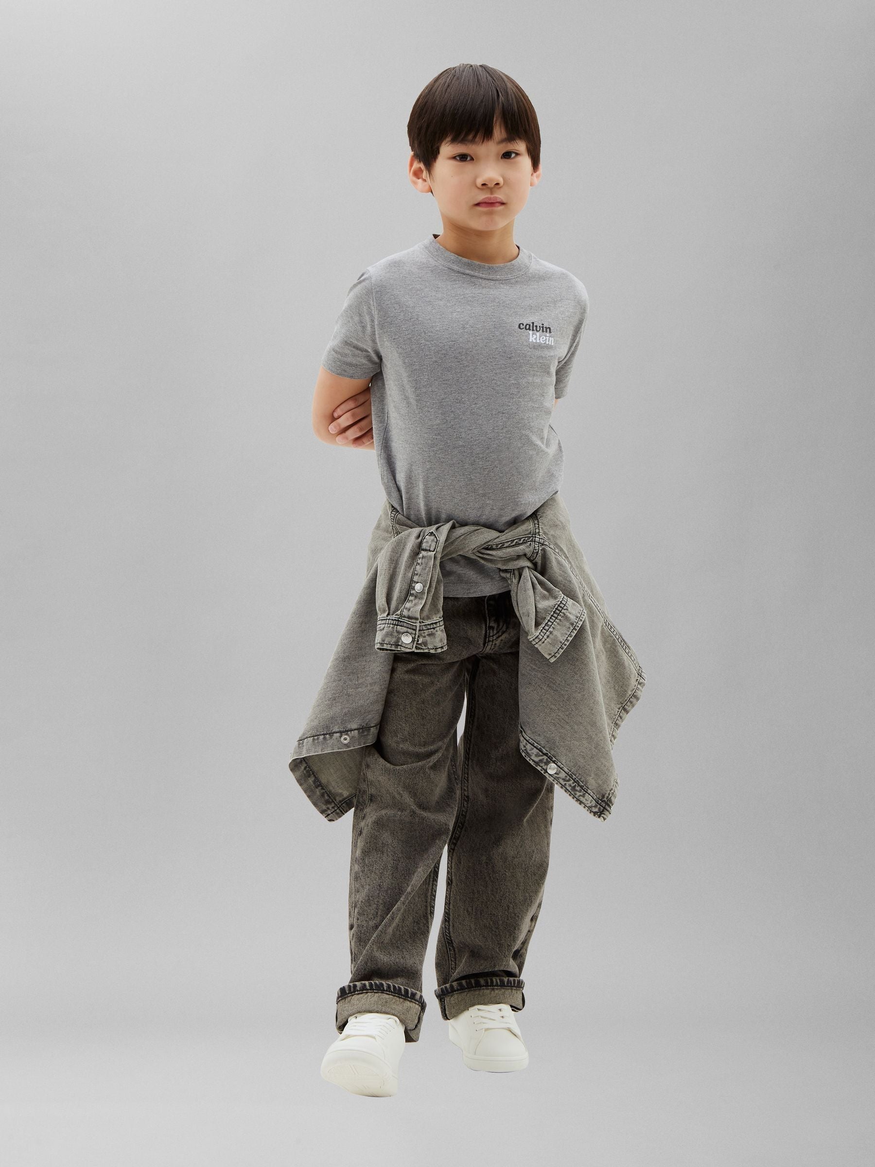 Calvin Klein Jeans Grey Kids' Logo T-Shirt image 3