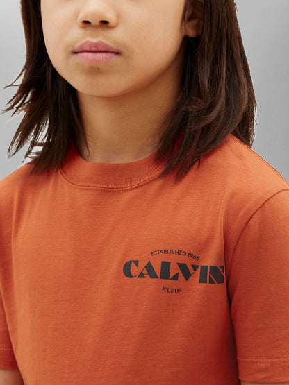 Calvin Klein Jeans Orange Kids' Logo T-Shirt image 3