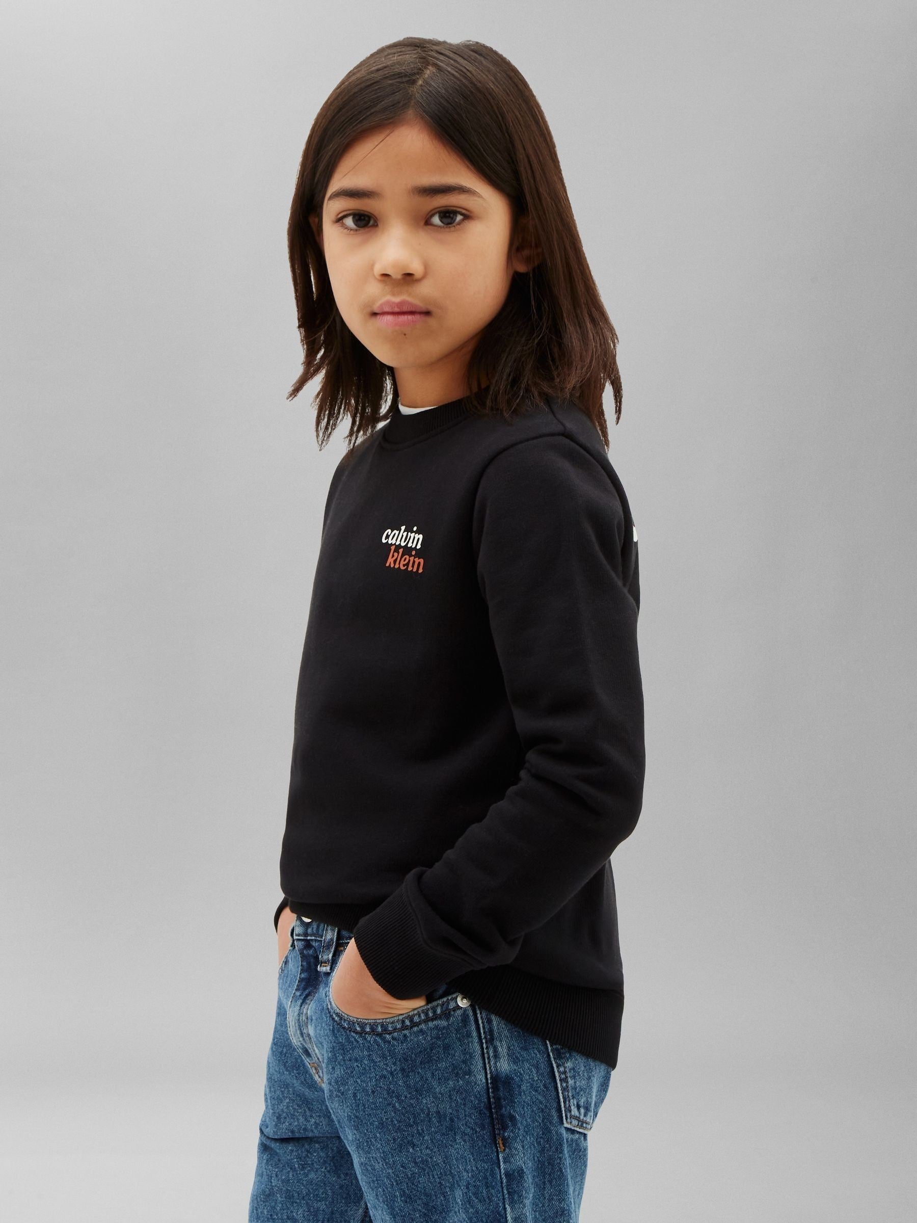 Dsiney Kidz - Calvin Klein Jeans Black Kids' Logo Sweatshirt image 1