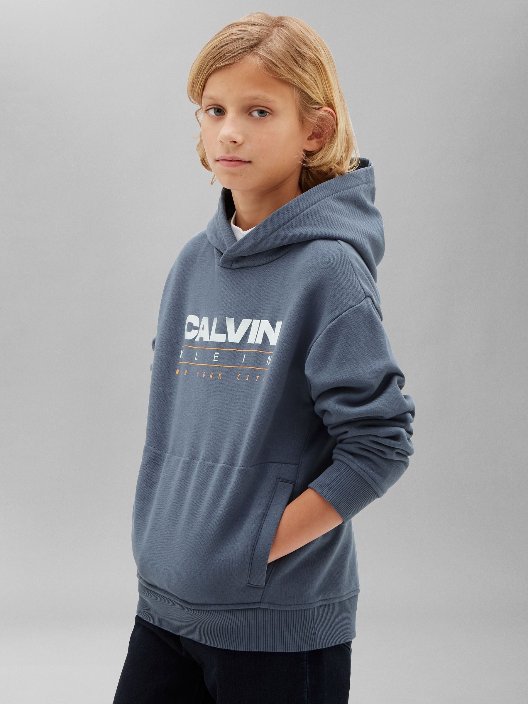 Dsiney Kidz - Calvin Klein Jeans Blue Kids' Logo Hoodie image 1