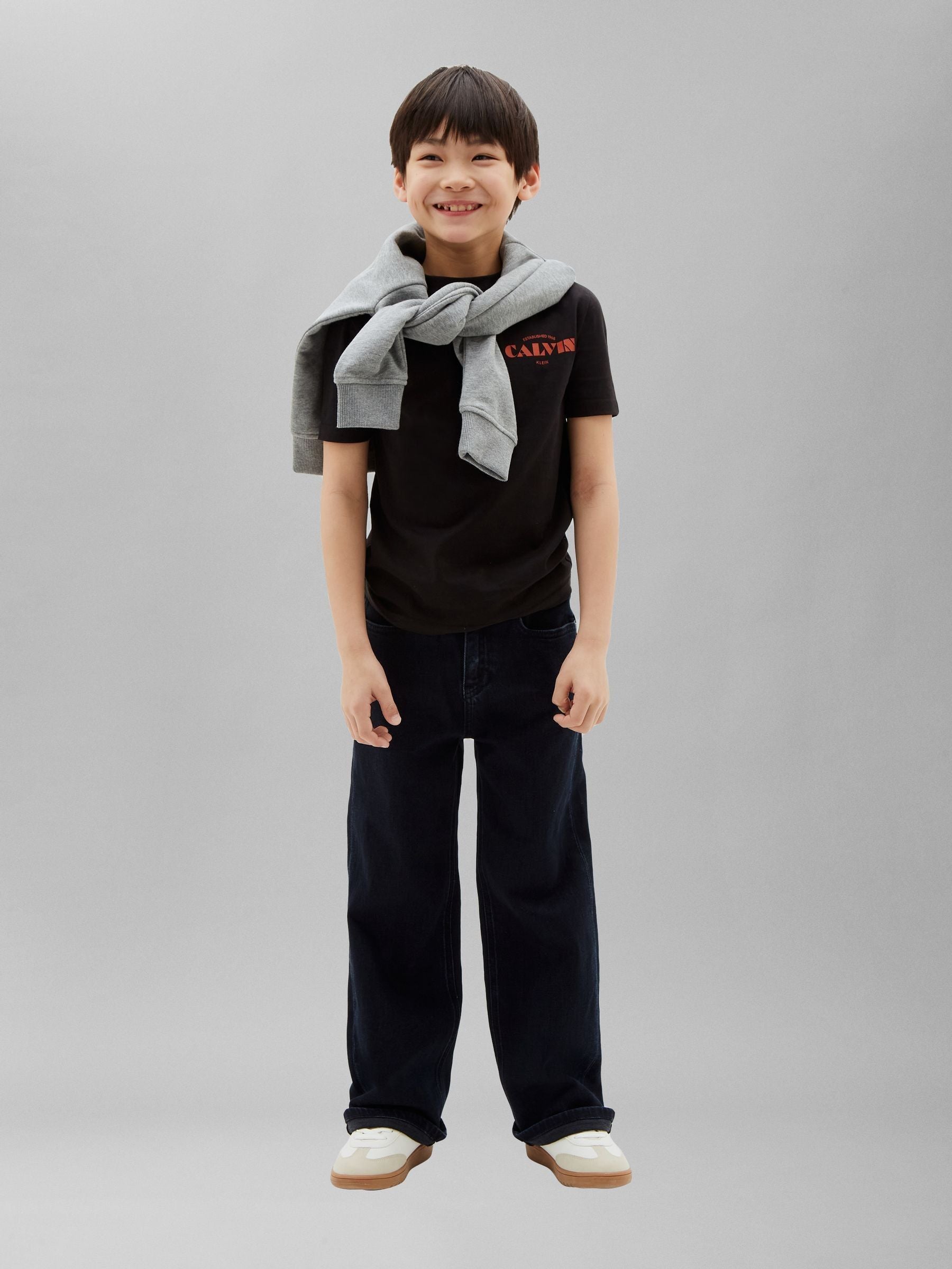 Calvin Klein Jeans Black Kids' Logo T-Shirt image 3