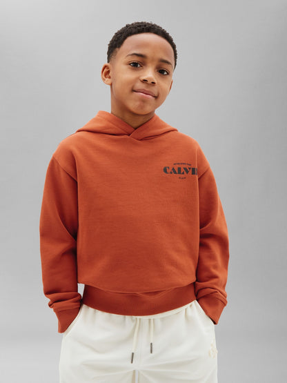 Dsiney Kidz - Calvin Klein Jeans Orange Kids' Logo Hoodie image 1