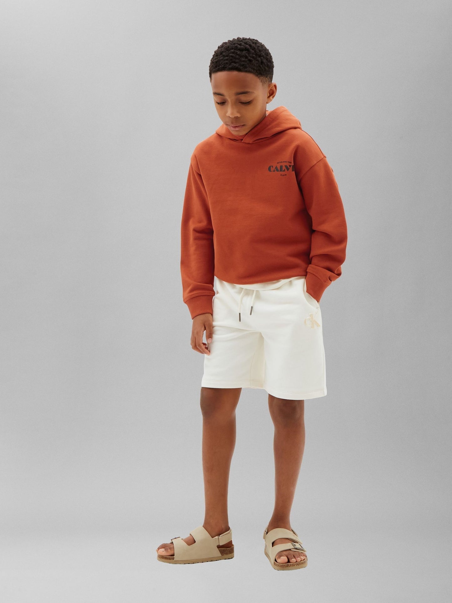 Dsiney Kidz - Calvin Klein Jeans Orange Kids' Logo Hoodie image 3