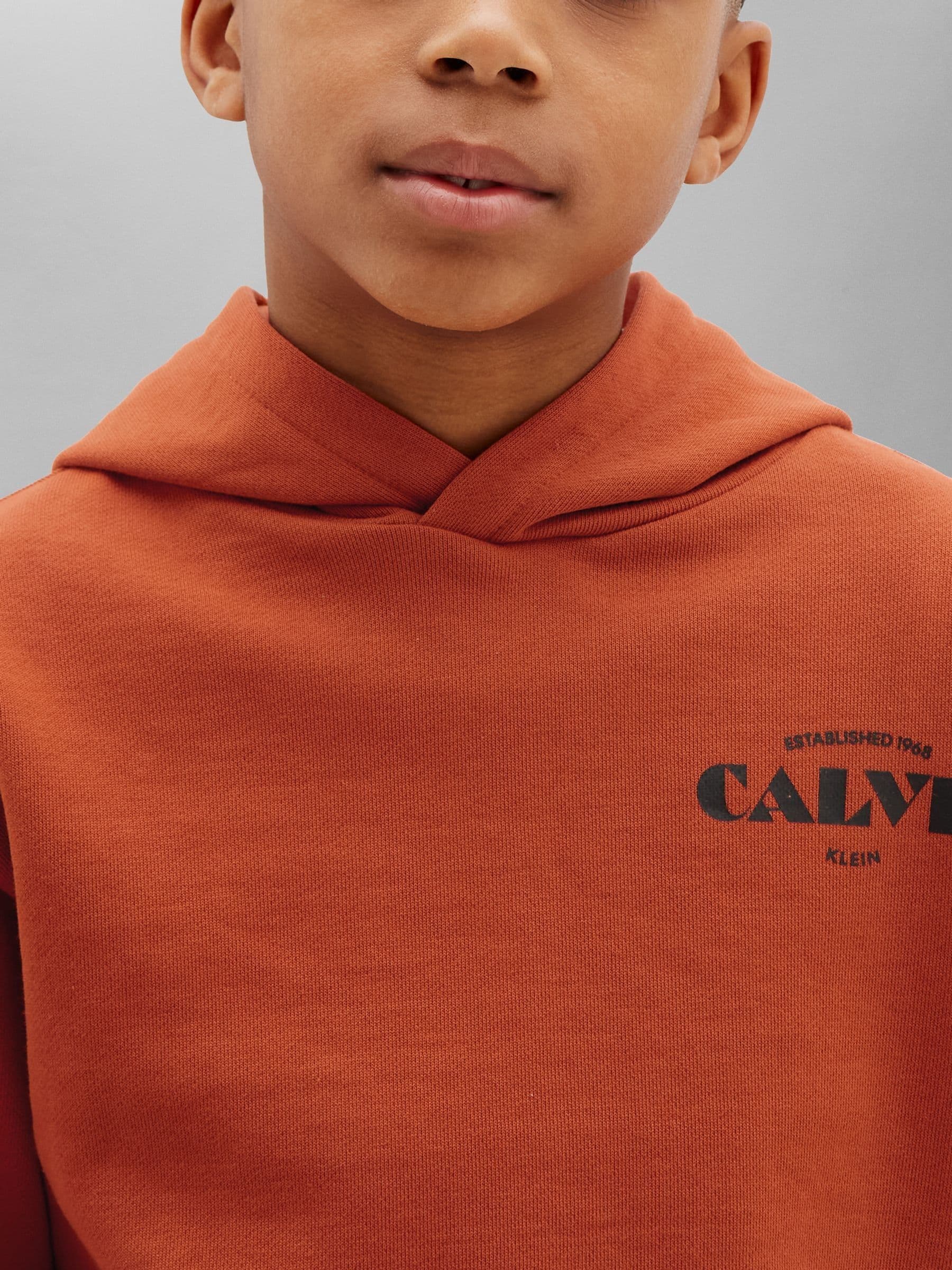 Dsiney Kidz - Calvin Klein Jeans Orange Kids' Logo Hoodie image 4