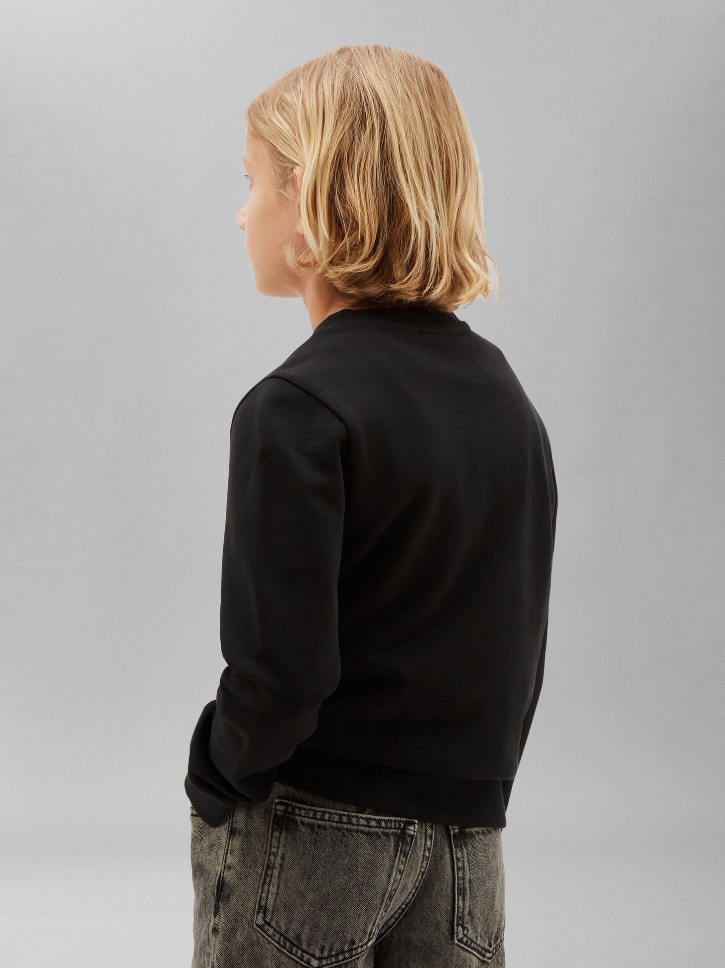 Dsiney Kidz - Calvin Klein Jeans Black Kids' Signature Logo Sweatshirt image 2
