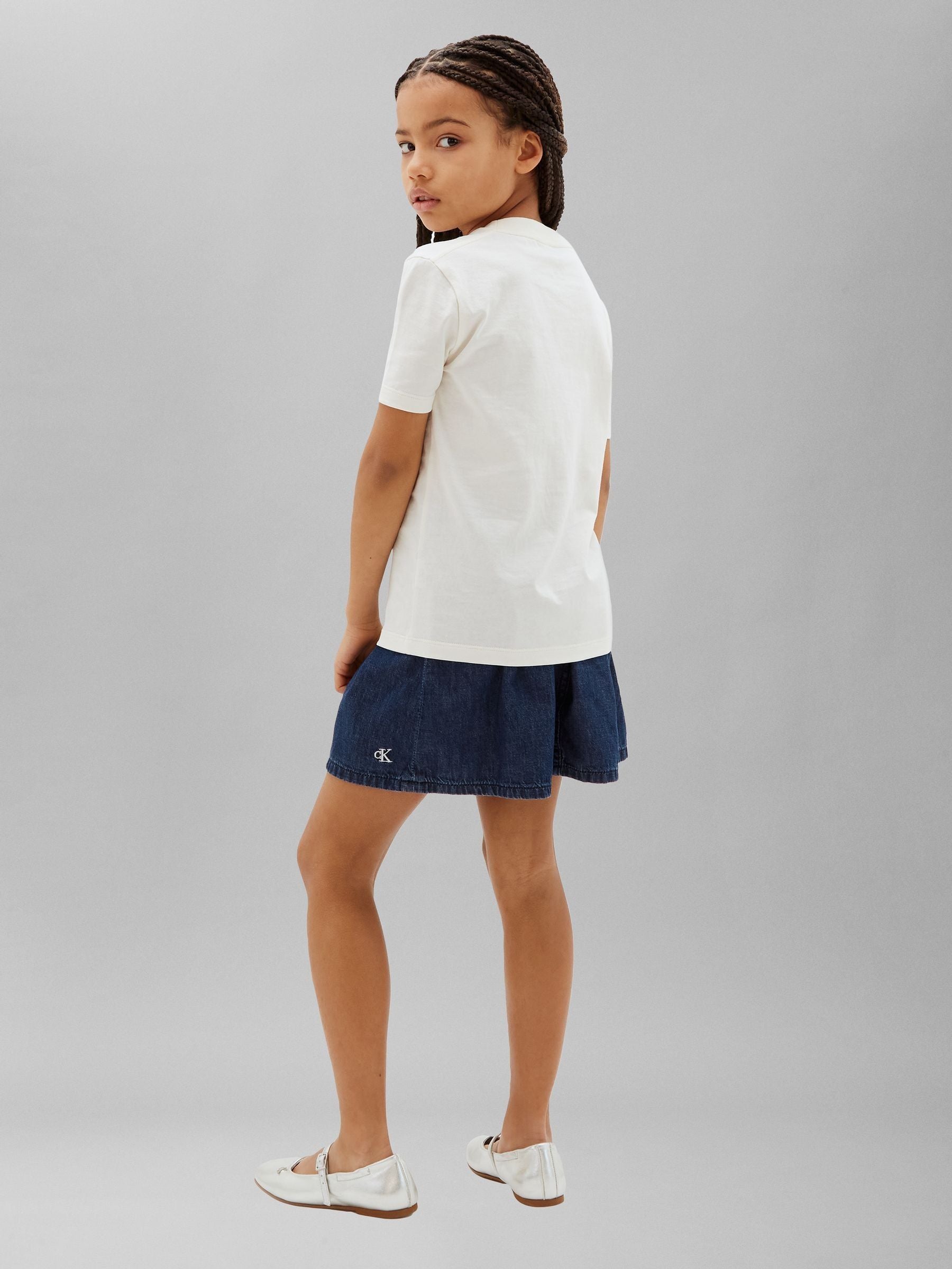 Dsiney Kidz - Calvin Klein Jeans White Kids' Logo T-Shirt image 2