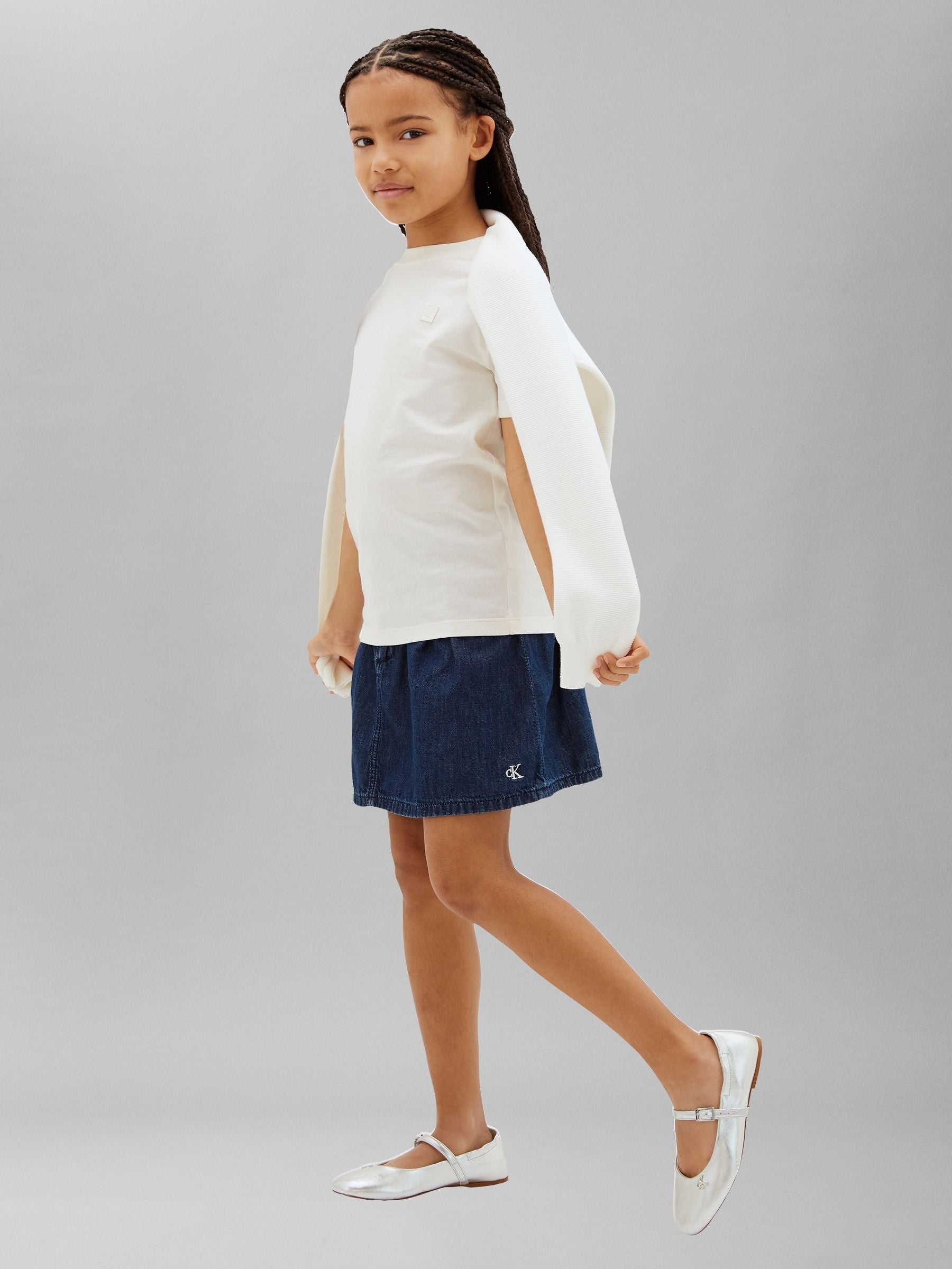 Dsiney Kidz - Calvin Klein Jeans White Kids' Logo T-Shirt image 3