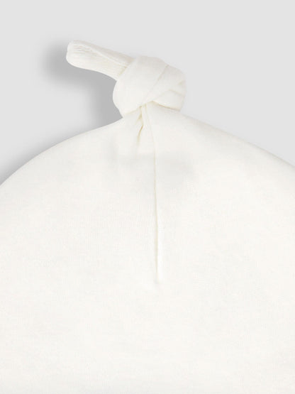 JoJo Maman Bébé White Strawberry Embroidered Cotton Baby Hat image 3