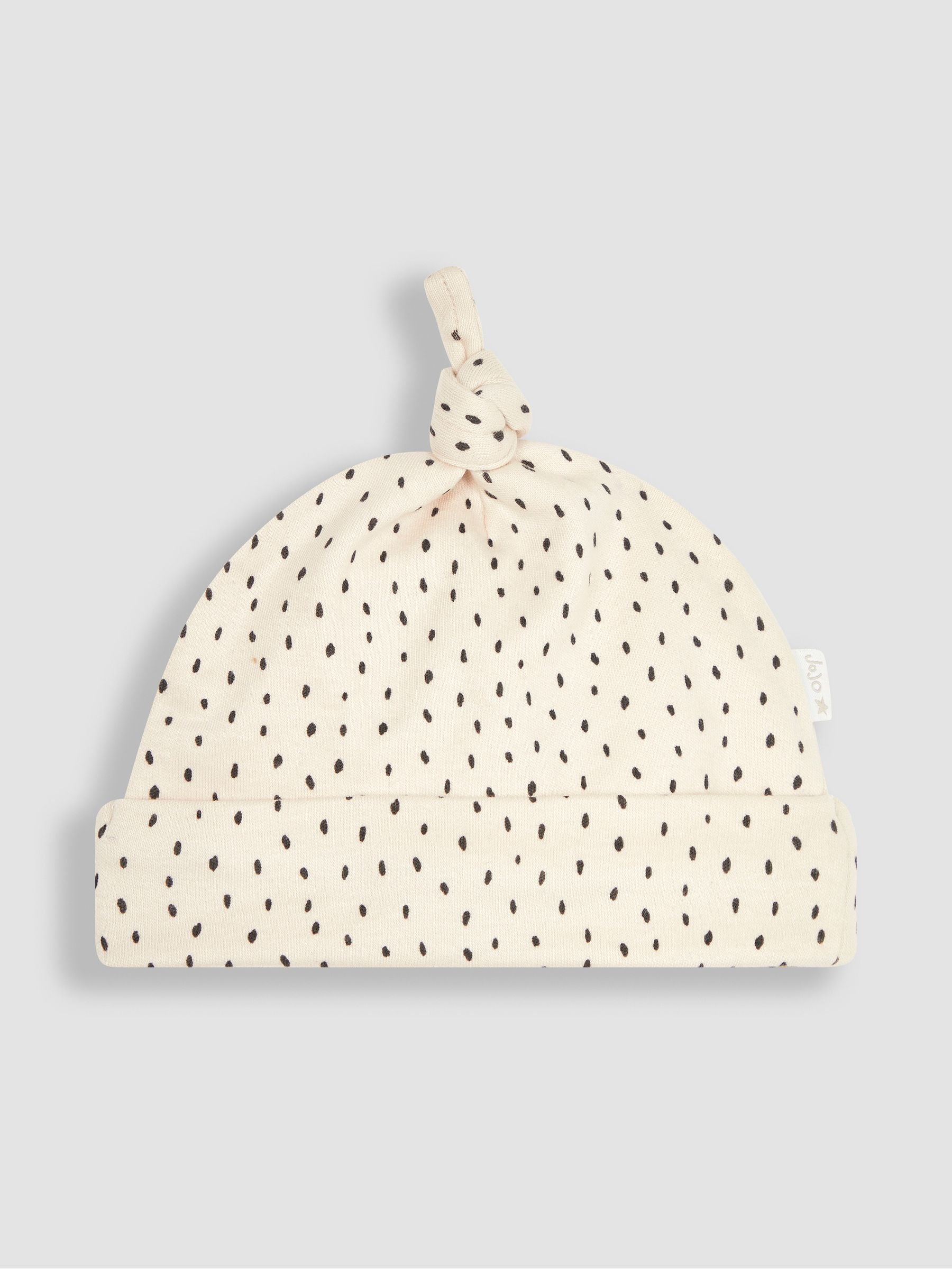 JoJo Maman Bébé Stone Spot Print Cotton Baby Hat image 1